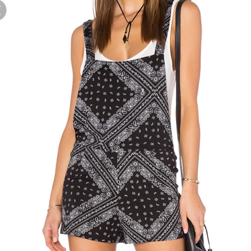 Michael Lauren Ridley Overalls in Bandana Print